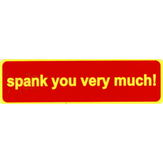 Spank you very much vinyl motorcycle helmet stickers - funny biker decal