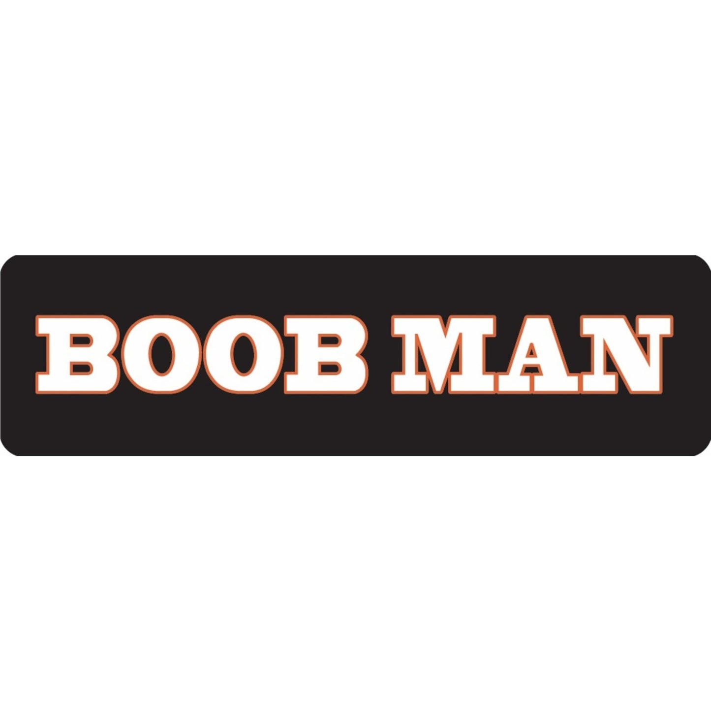 Boob man vinyl motorcycle helmet sticker - funny biker decal