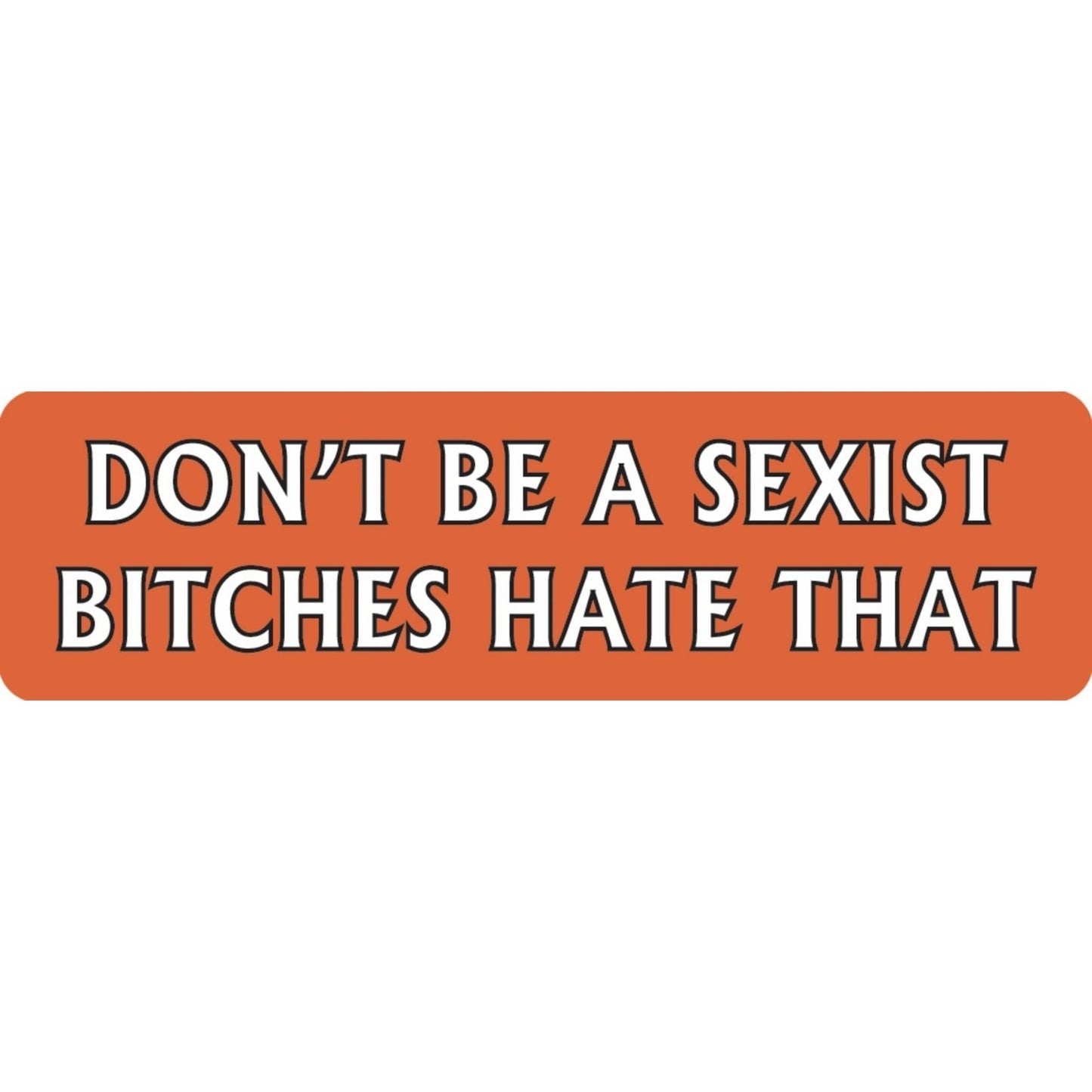 Don't be a sexist bitches hate that vinyl motorcycle helmet sticker - funny biker decal