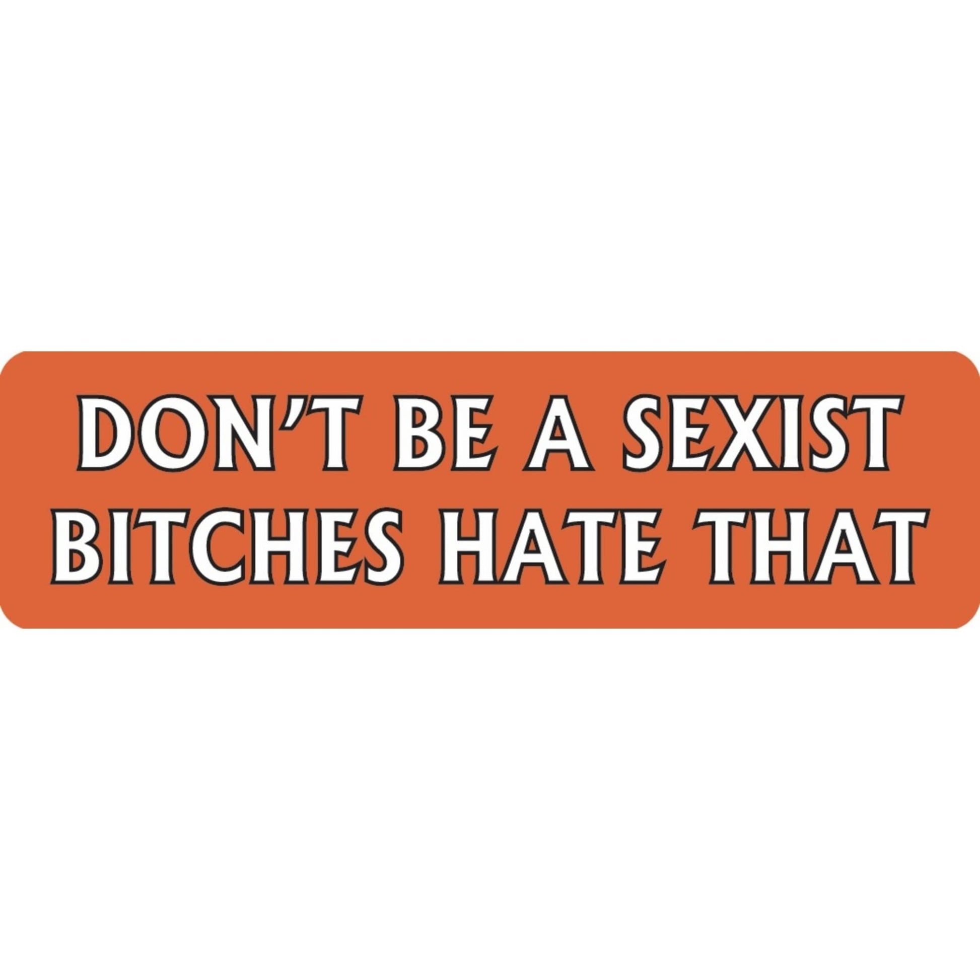 Don't be a sexist bitches hate that vinyl motorcycle helmet sticker - funny biker decal