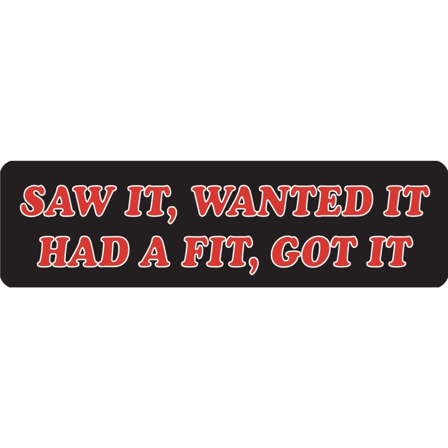 Saw it wanted it had a fit got it vinyl motorcycle helmet sticker - funny biker decal