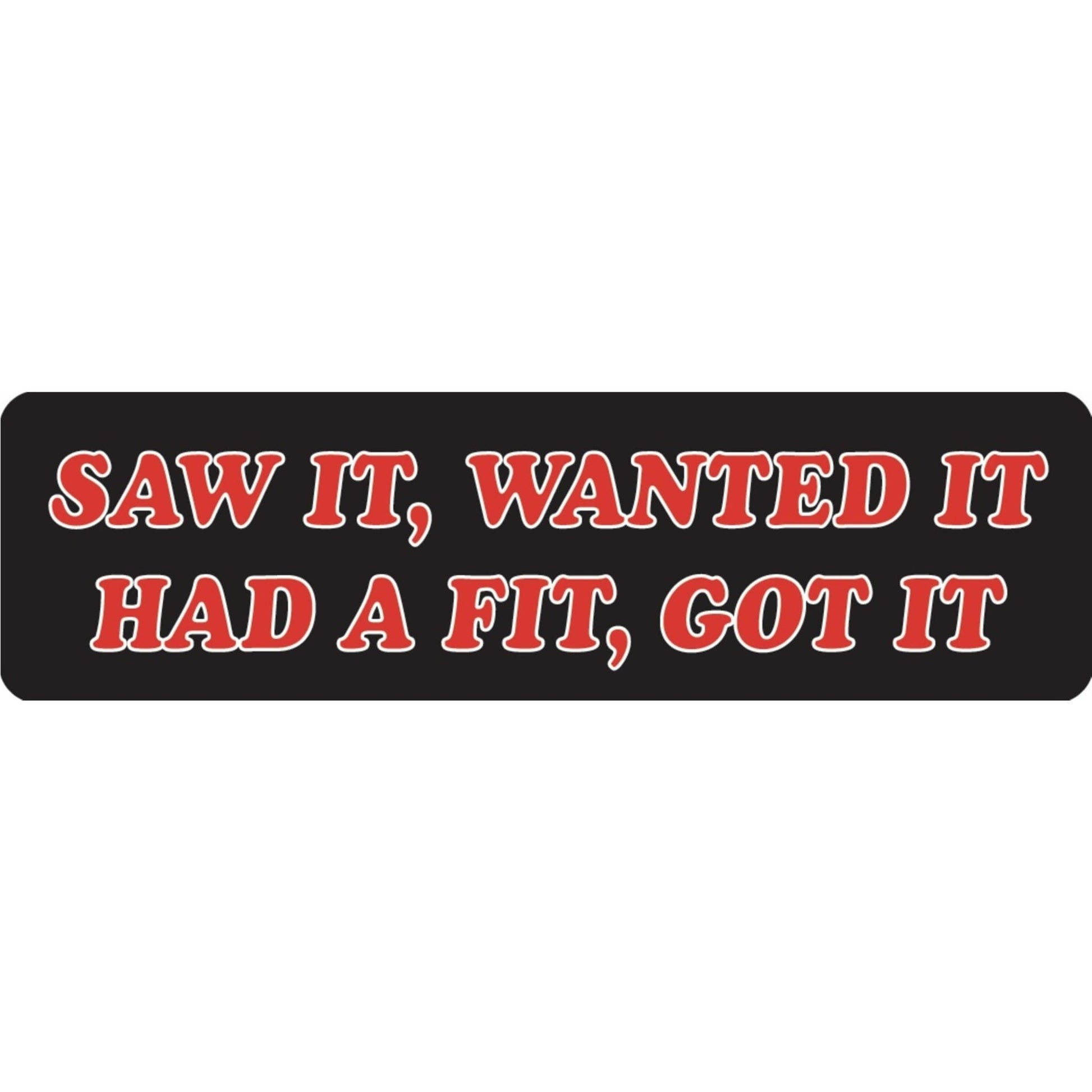 Saw it wanted it had a fit got it vinyl motorcycle helmet sticker - funny biker decal