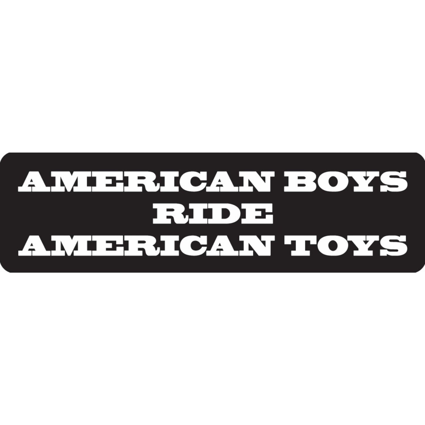 American boys ride American toys vinyl motorcycle helmet sticker - patriotic biker decal