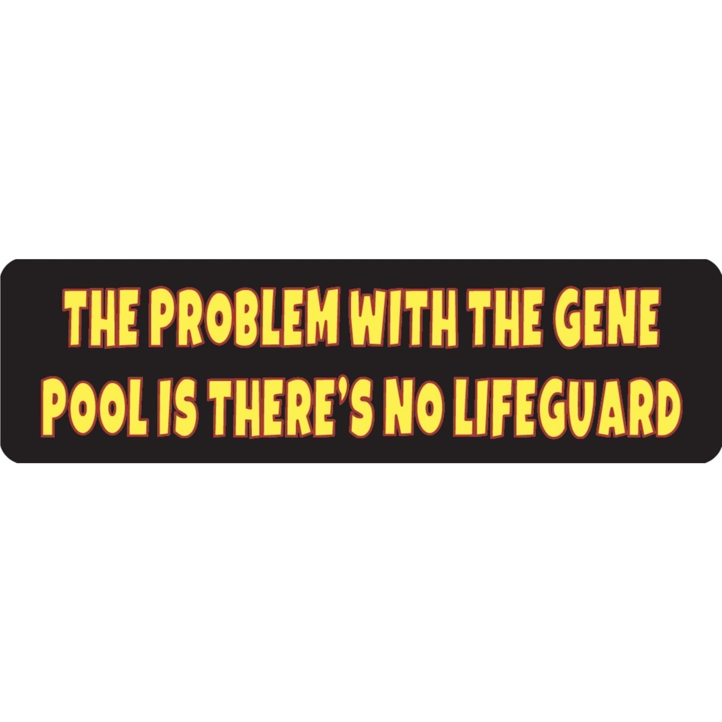 The problem with the gene pool is there's no lifeguard vinyl motorcycle helmet sticker - funny biker decal