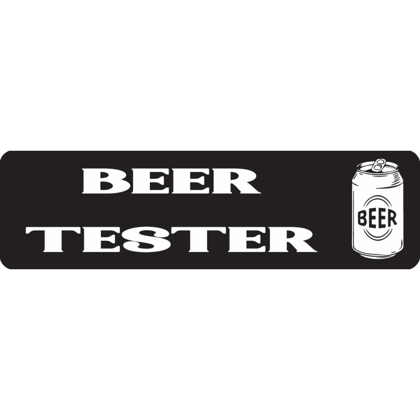 Beer tester vinyl motorcycle helmet sticker - funny biker decal