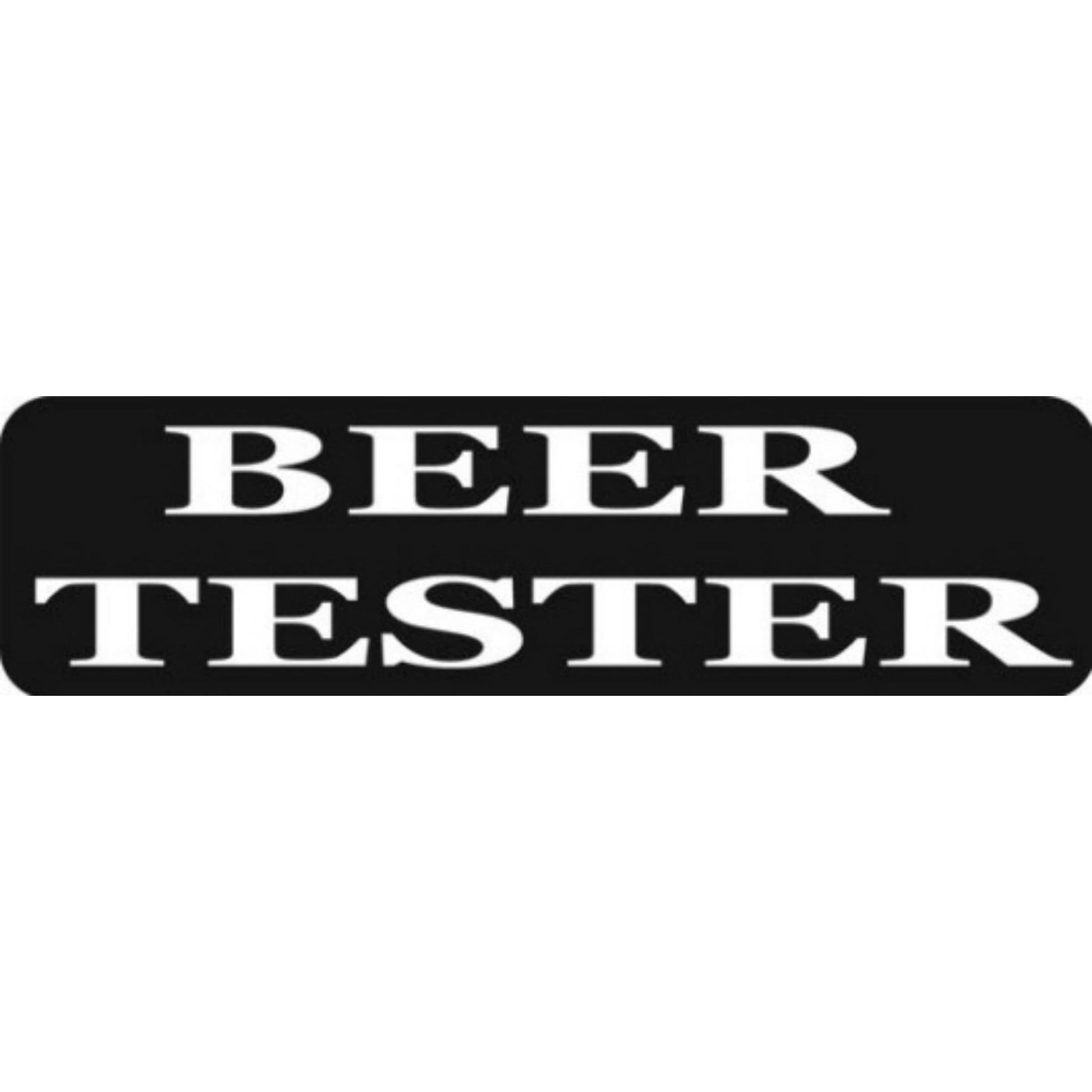 Beer tester vinyl motorcycle helmet stickers - funny biker decal