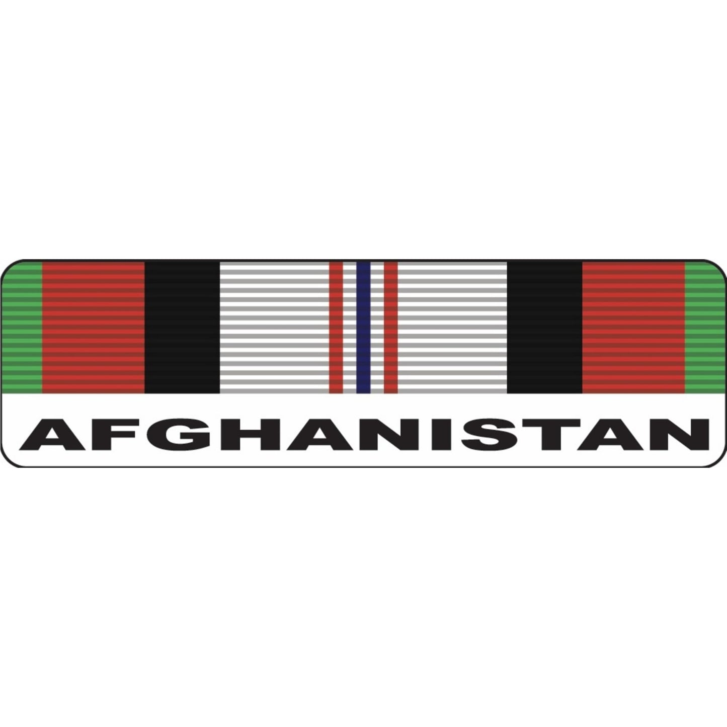Afghanistan tour ribbon vinyl motorcycle helmet sticker - military biker decal