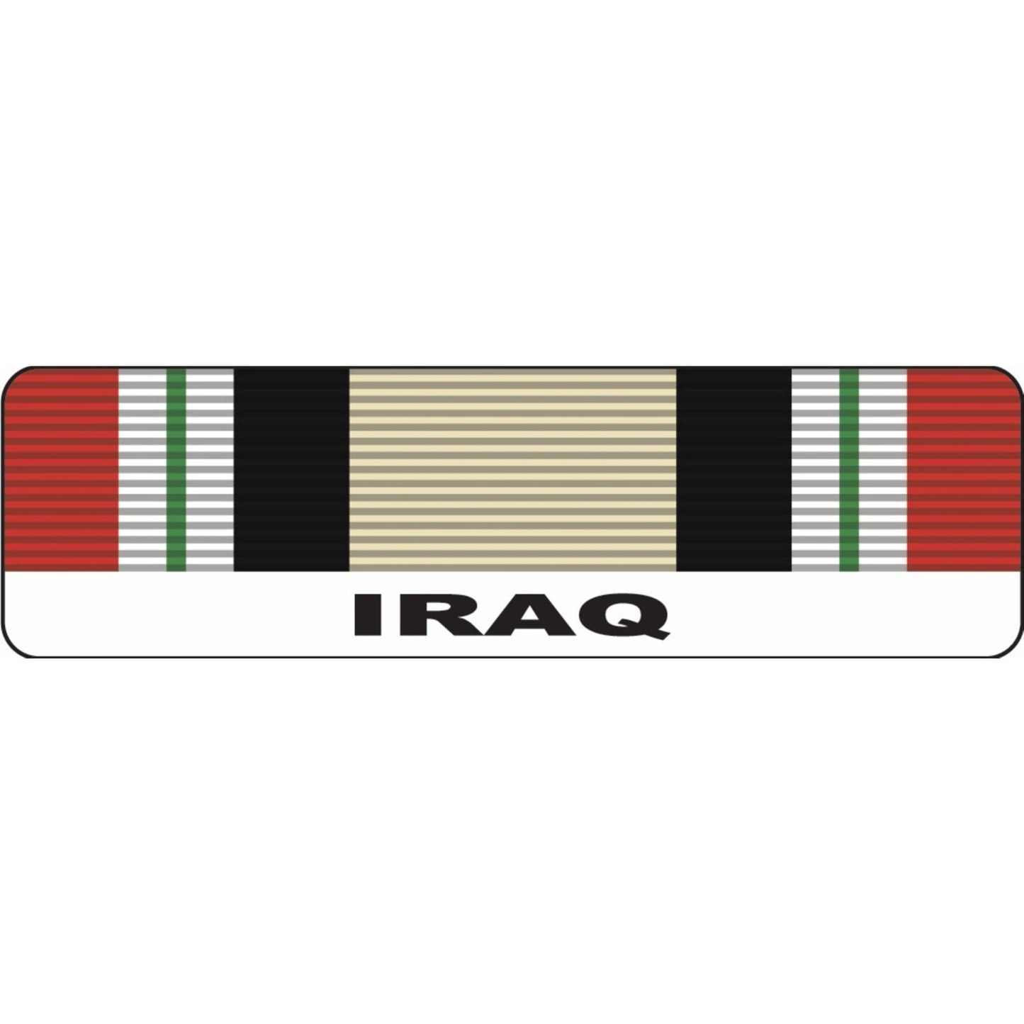 Iraq tour ribbon vinyl motorcycle helmet sticker - military biker decal