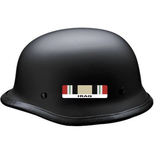 Iraq tour ribbon vinyl motorcycle helmet sticker on a helmet - military biker decal