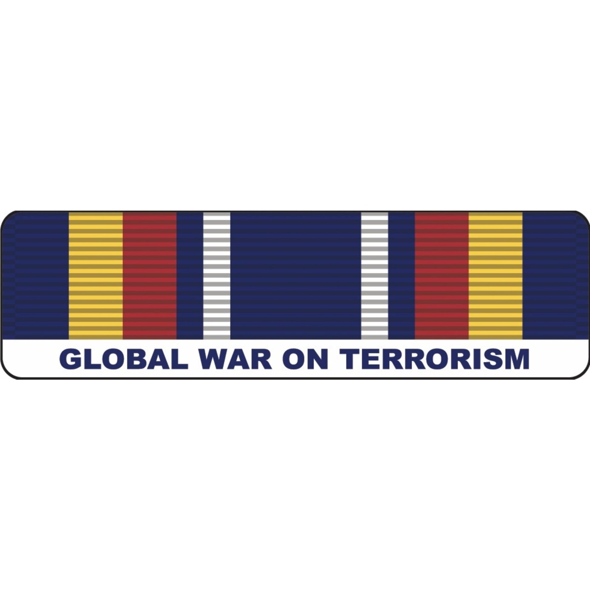 Global war on terrorism tour ribbon vinyl motorcycle helmet sticker - military biker decal