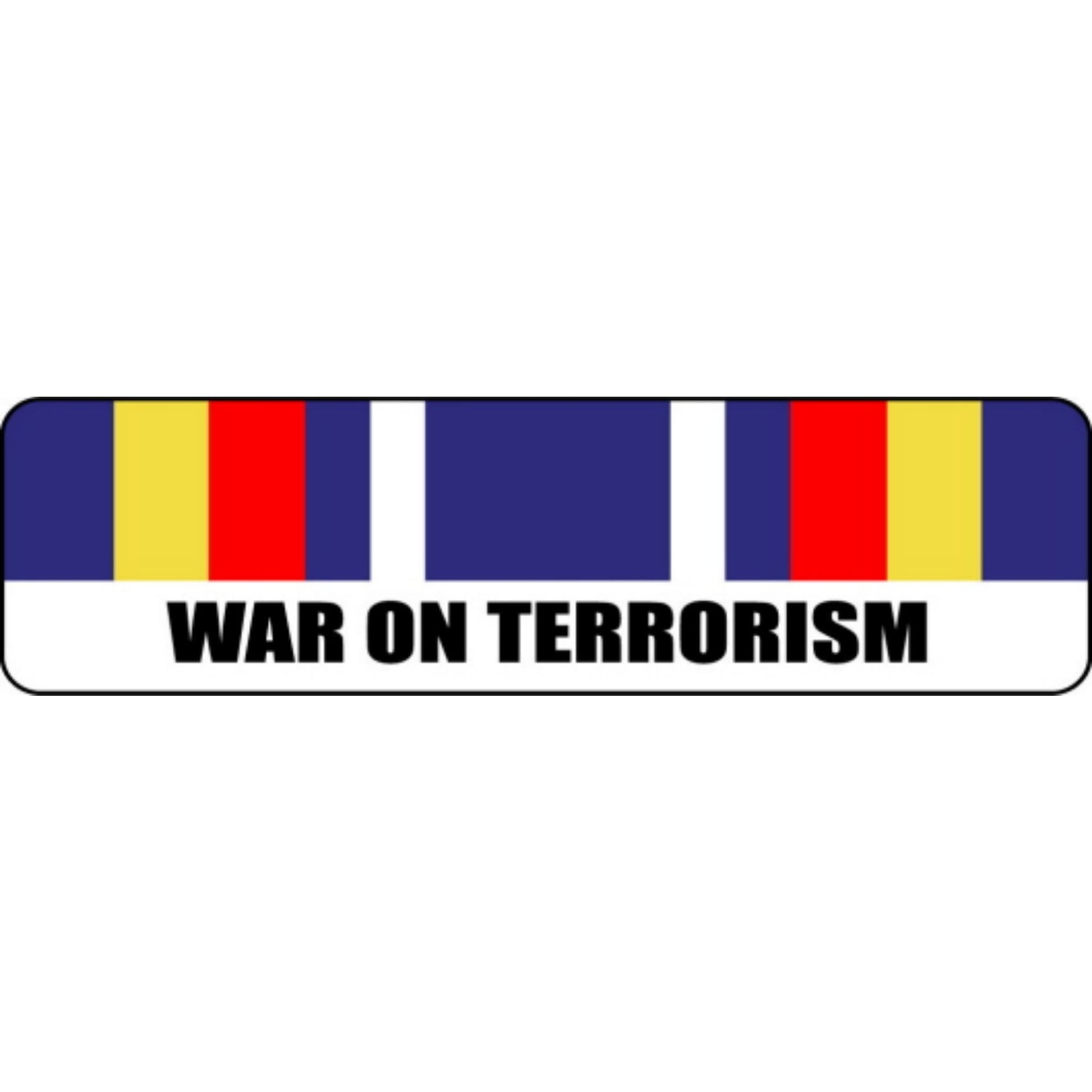 Global war on terrorism tour ribbon vinyl motorcycle helmet stickers - military biker decal