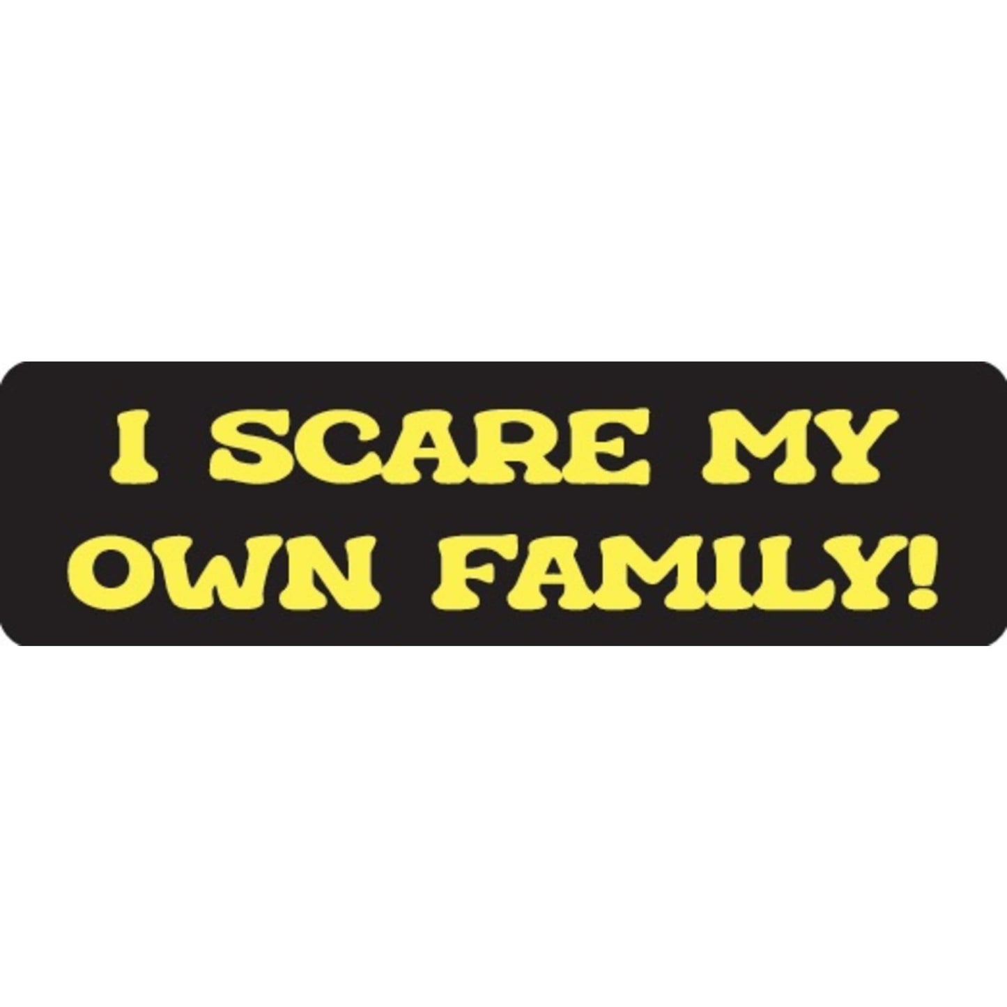 I scare my own family vinyl motorcycle helmet sticker - funny biker decal