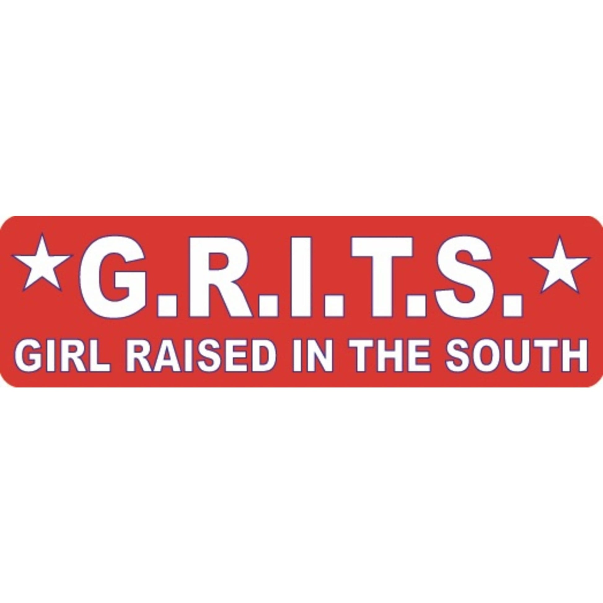 GRITS girl raised in the south vinyl motorcycle helmet sticker - southern biker decal