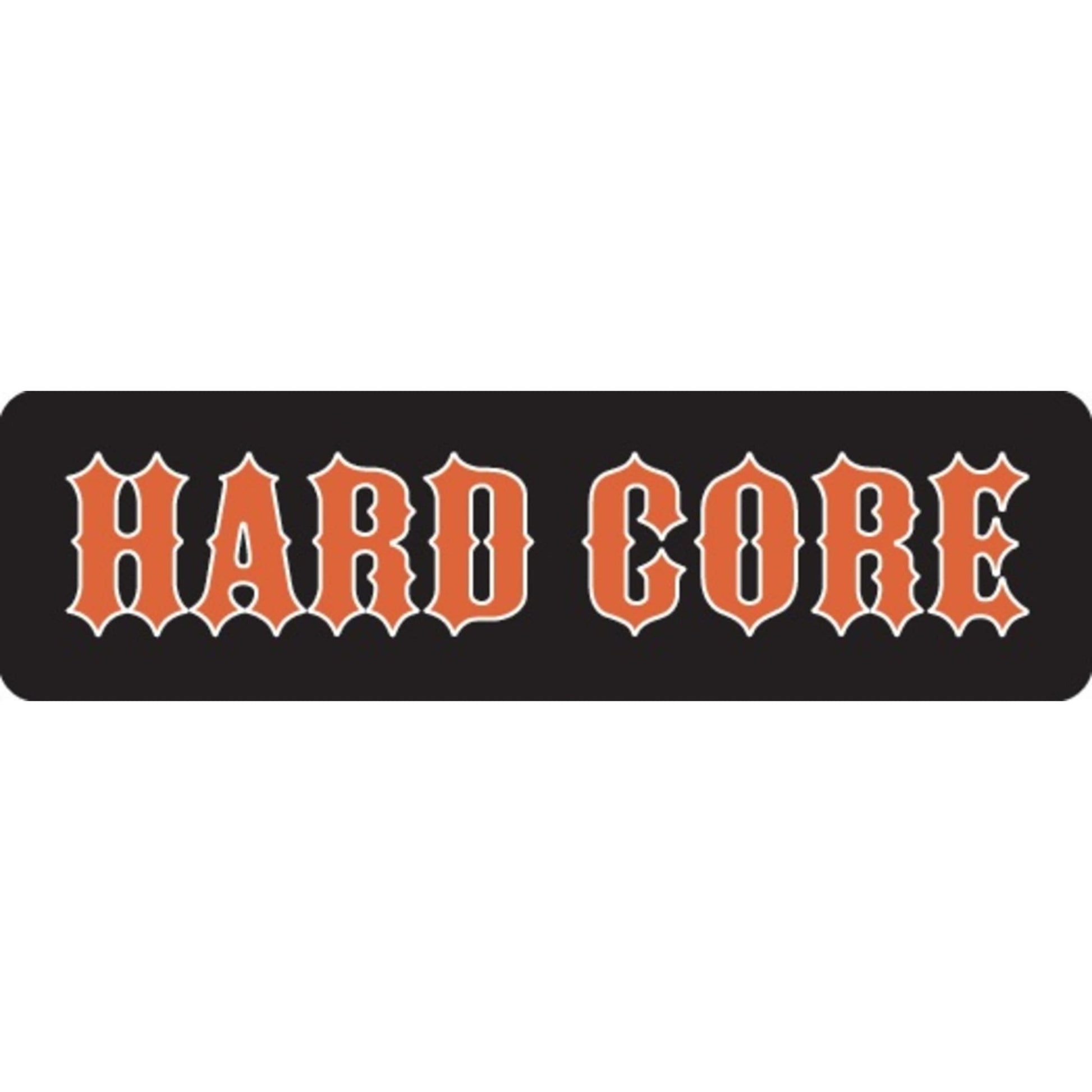 Hard core vinyl motorcycle helmet sticker - biker decal