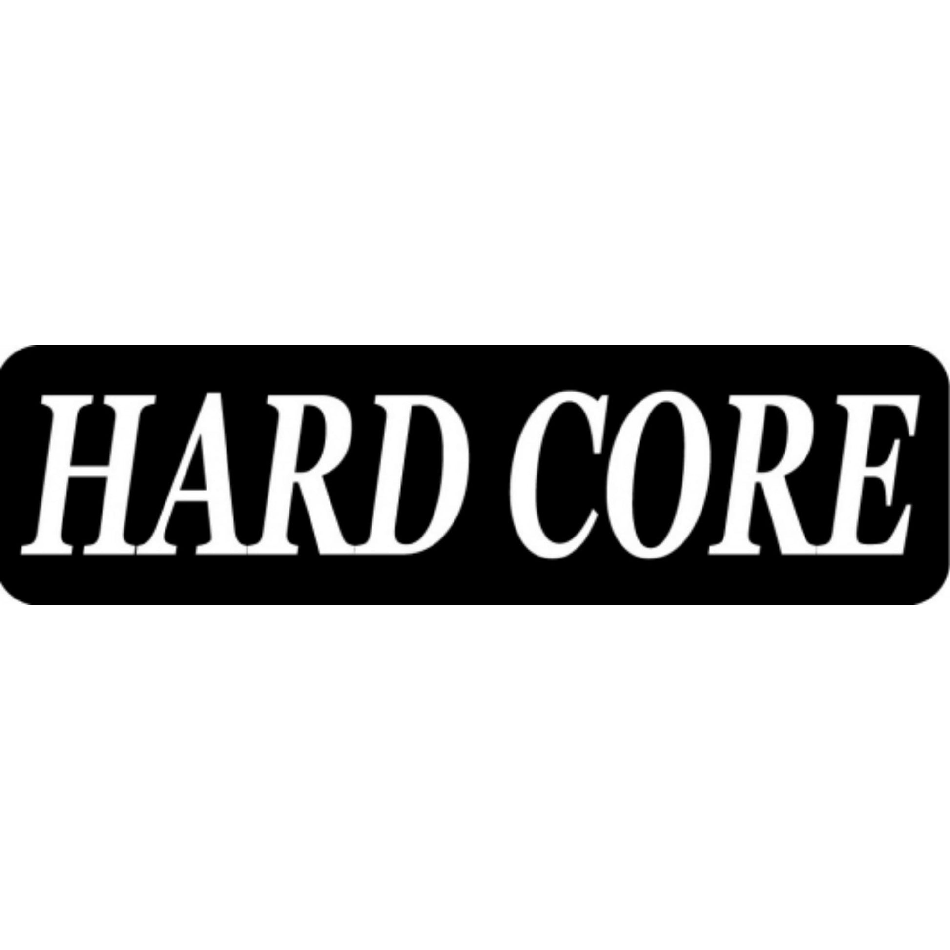 Hard core vinyl motorcycle helmet stickers - biker decal