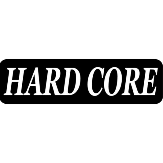 Hard core vinyl motorcycle helmet stickers - biker decal