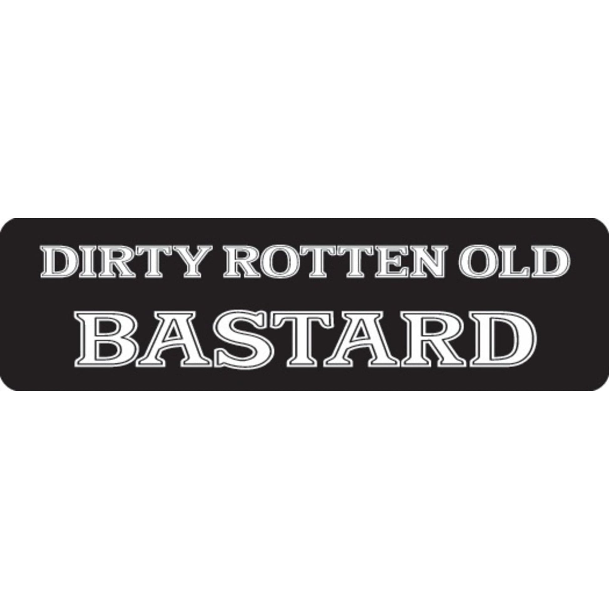 Dirty rotten old bastard vinyl motorcycle helmet sticker - bold biker decal
