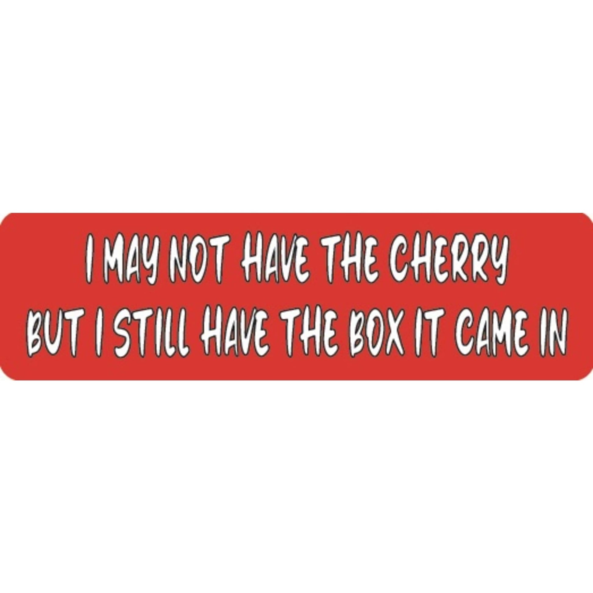 I may not have the cherry but I still have the box it came in vinyl motorcycle helmet sticker - funny biker decal