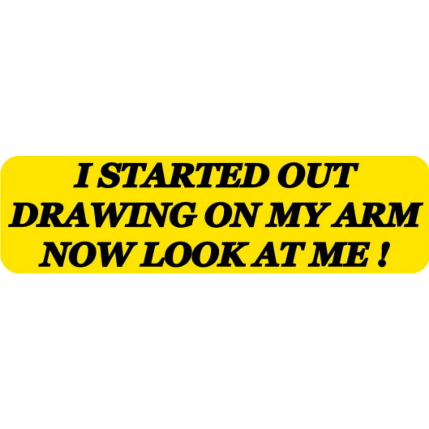 I started out drawing on my arm now look at me vinyl motorcycle helmet stickers - funny biker decal