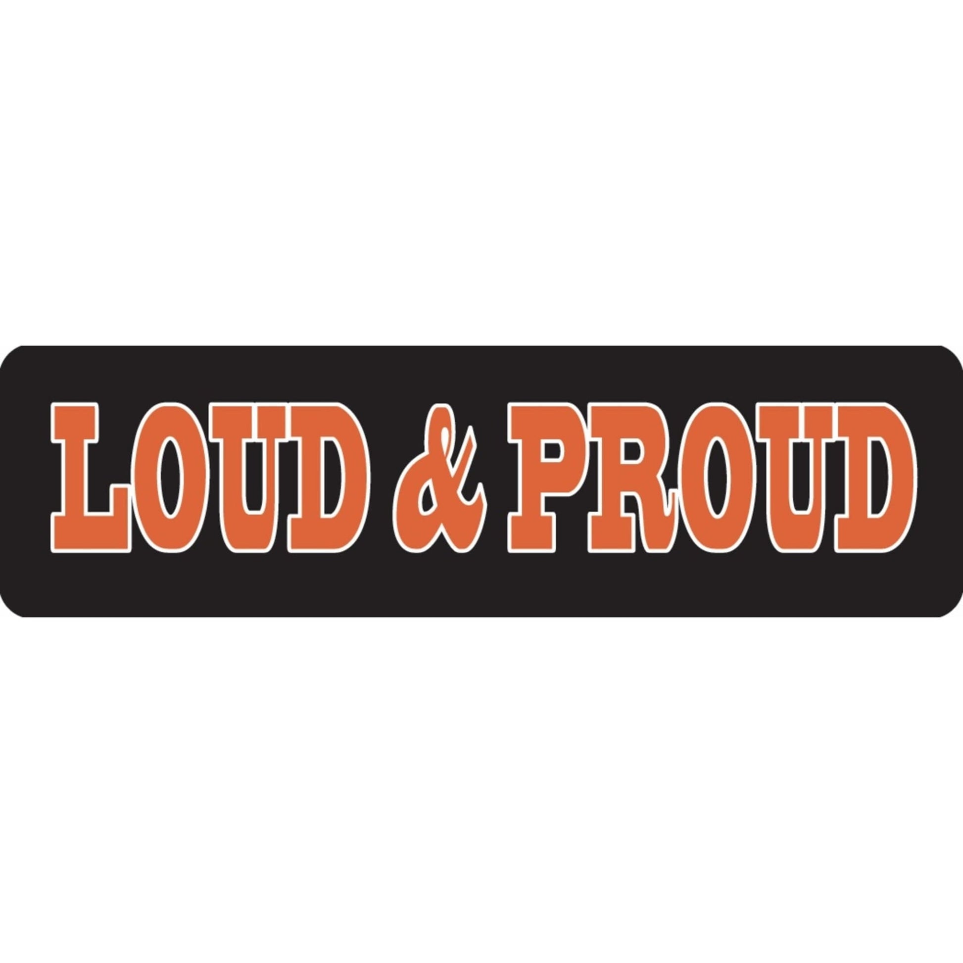 Loud and proud vinyl motorcycle helmet sticker - biker decal