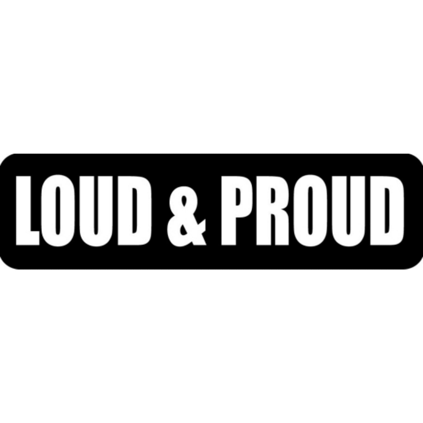 Loud and proud vinyl motorcycle helmet stickers - biker decal