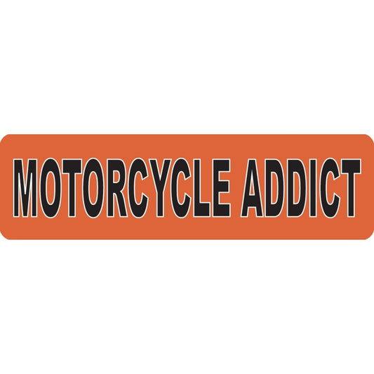 Motorcycle addict vinyl motorcycle helmet sticker - biker decal