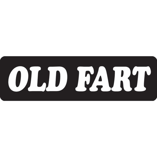 Old fart vinyl motorcycle helmet sticker - funny biker decal