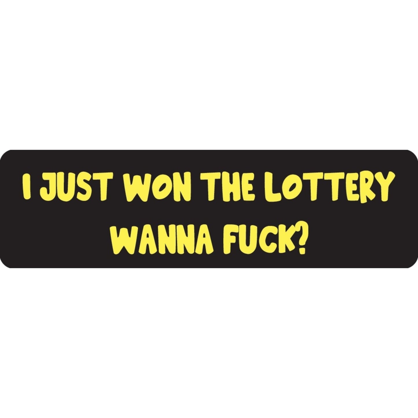 I just won the lottery wanna fuck vinyl motorcycle helmet sticker - bold biker decal