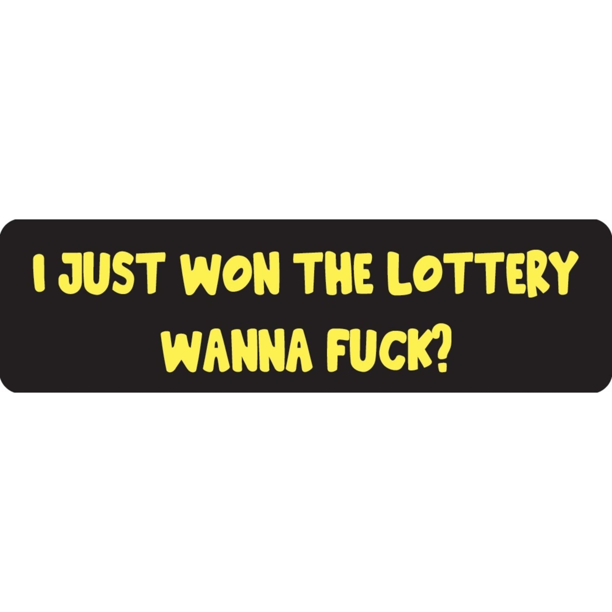 I just won the lottery wanna fuck vinyl motorcycle helmet sticker - bold biker decal