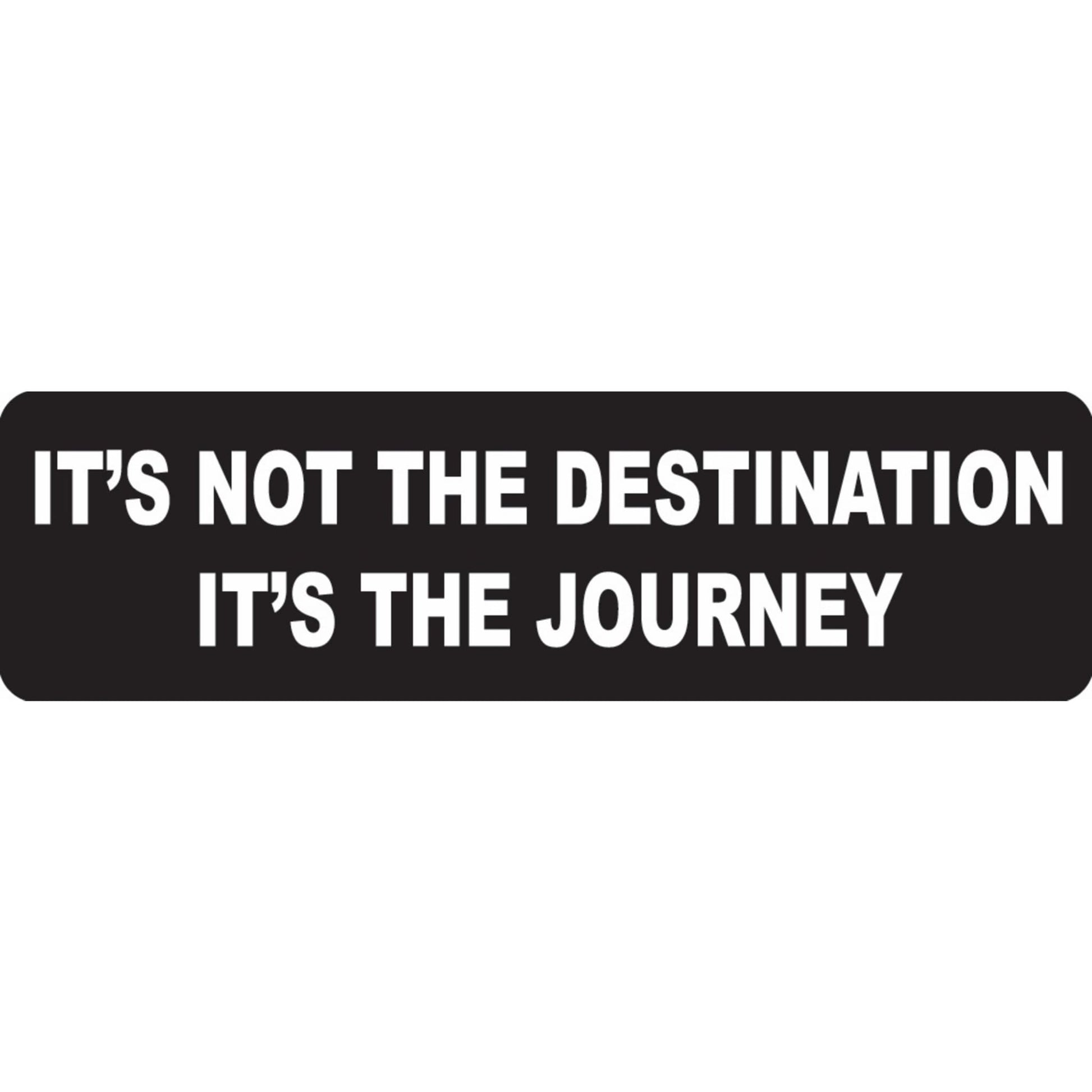 It's not the destination it's the journey vinyl motorcycle helmet sticker - biker decal