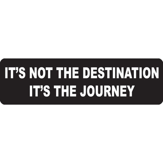 It's not the destination it's the journey vinyl motorcycle helmet sticker - biker decal