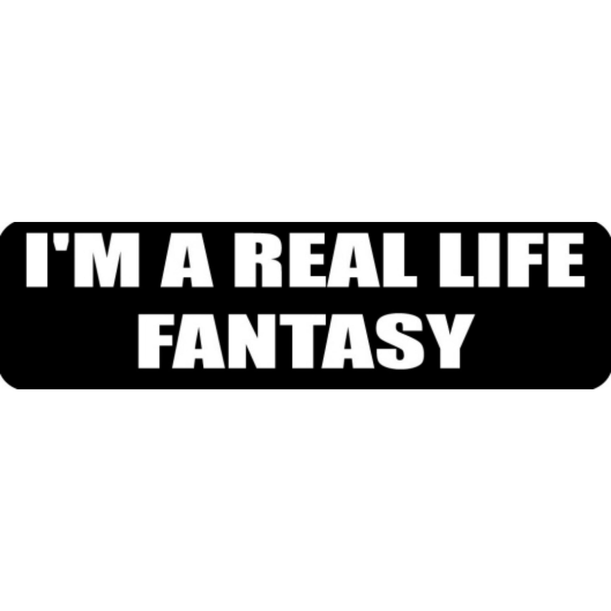 I'm a real life fantasy vinyl motorcycle helmet stickers - bold biker decal
