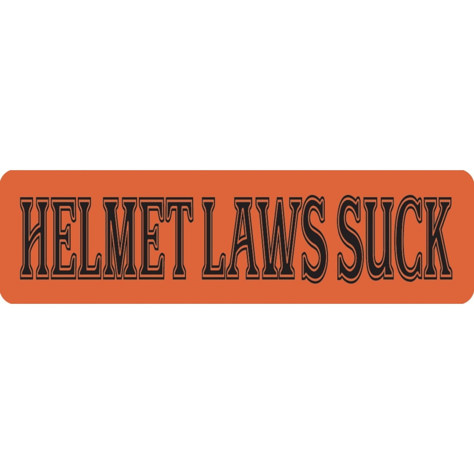 Helmet laws suck vinyl motorcycle helmet sticker - biker decal