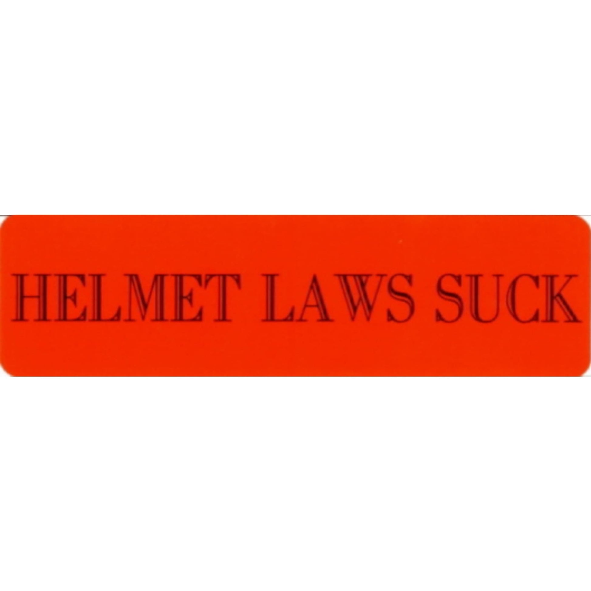 Helmet laws suck vinyl motorcycle helmet stickers - biker decal