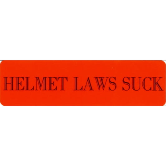 Helmet laws suck vinyl motorcycle helmet stickers - biker decal