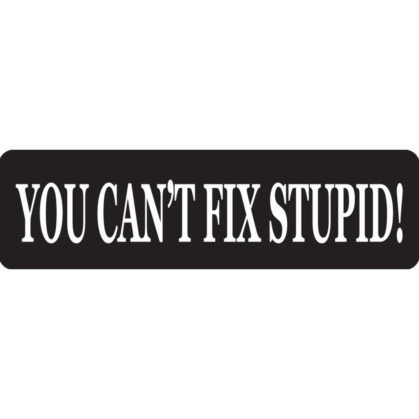 You can't fix stupid vinyl motorcycle helmet sticker - funny biker decal