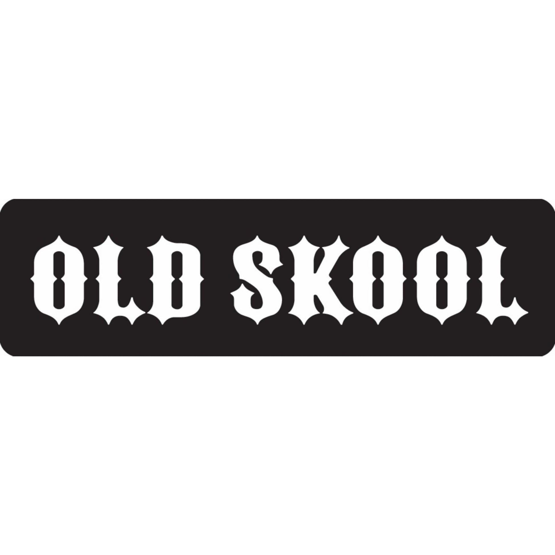 Old skool vinyl motorcycle helmet sticker - biker decal