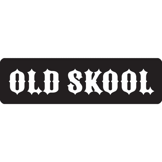 Old skool vinyl motorcycle helmet sticker - biker decal