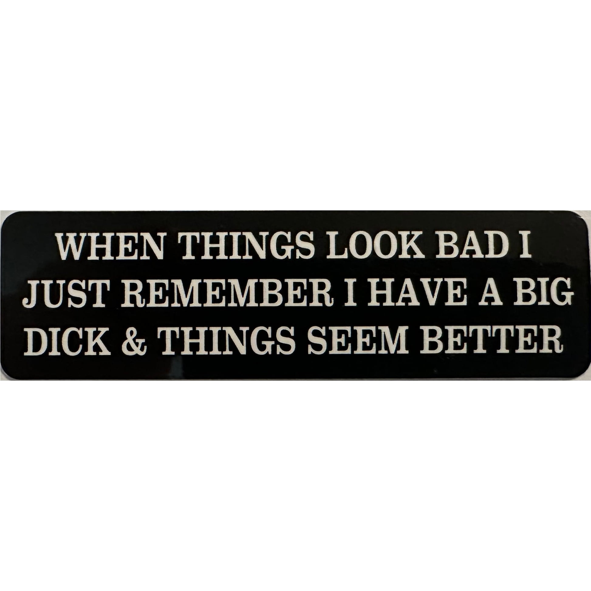 When Things Look Bad I Just Remember I Have A Big Dick And Things Seem Better Helmet Stickers
