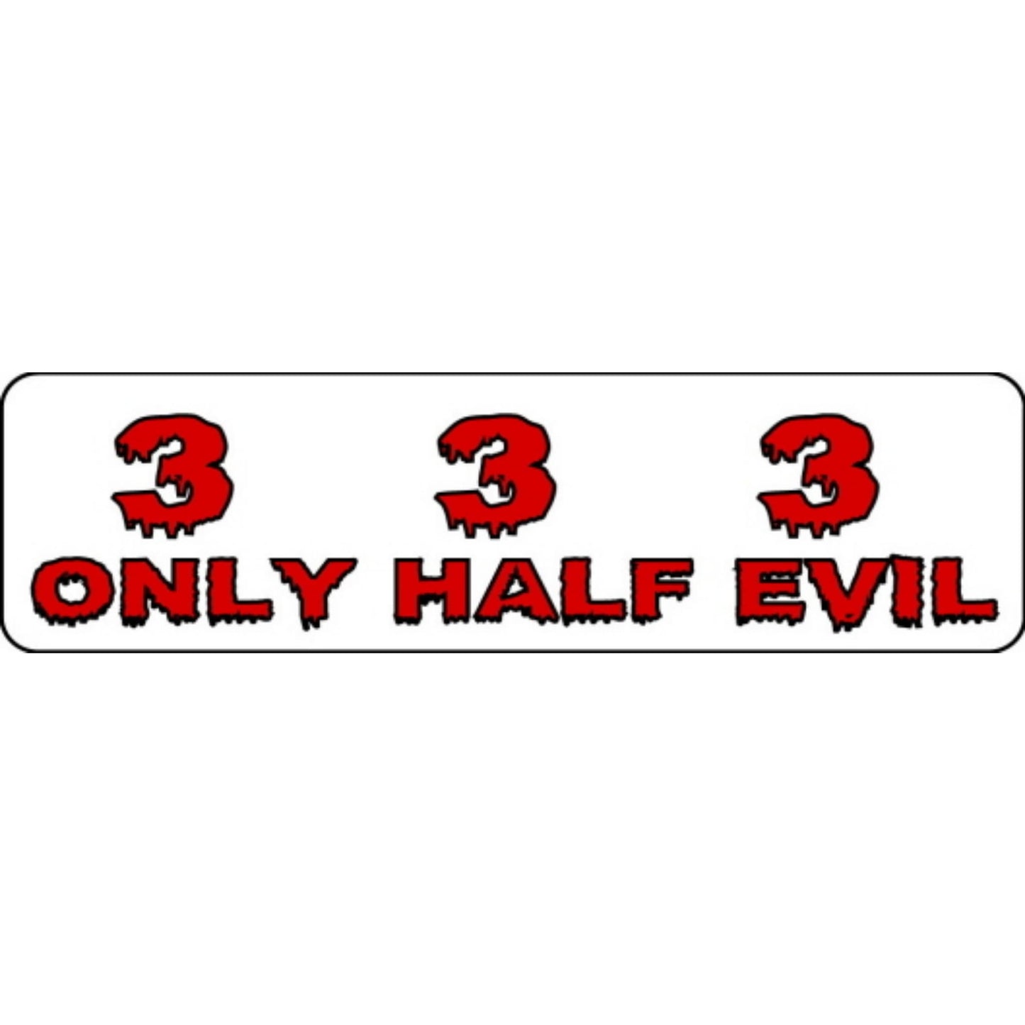 333 only half evil vinyl motorcycle helmet stickers - funny biker decal