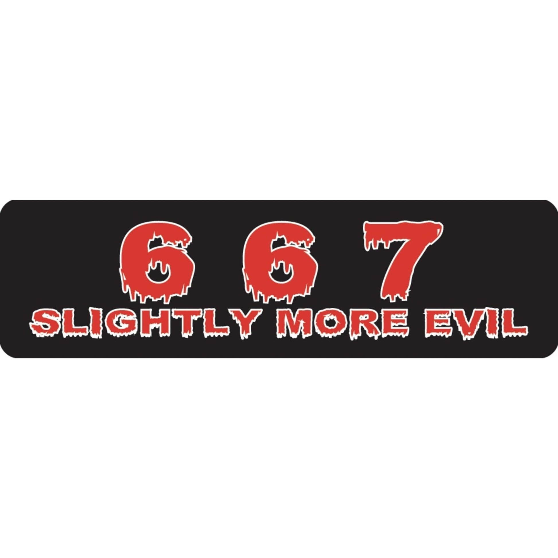 667 slightly more evil vinyl motorcycle helmet sticker - funny biker decal