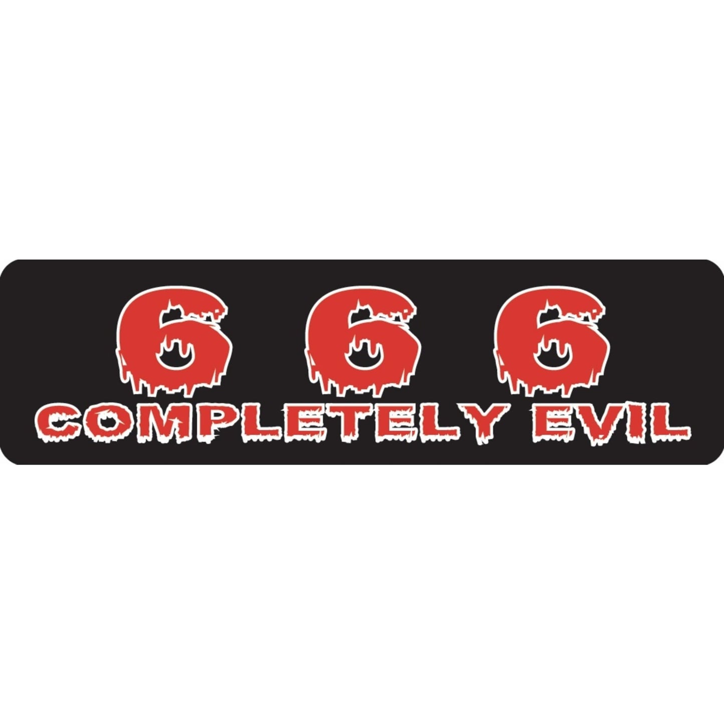 666 completely evil vinyl motorcycle helmet sticker - funny biker decal