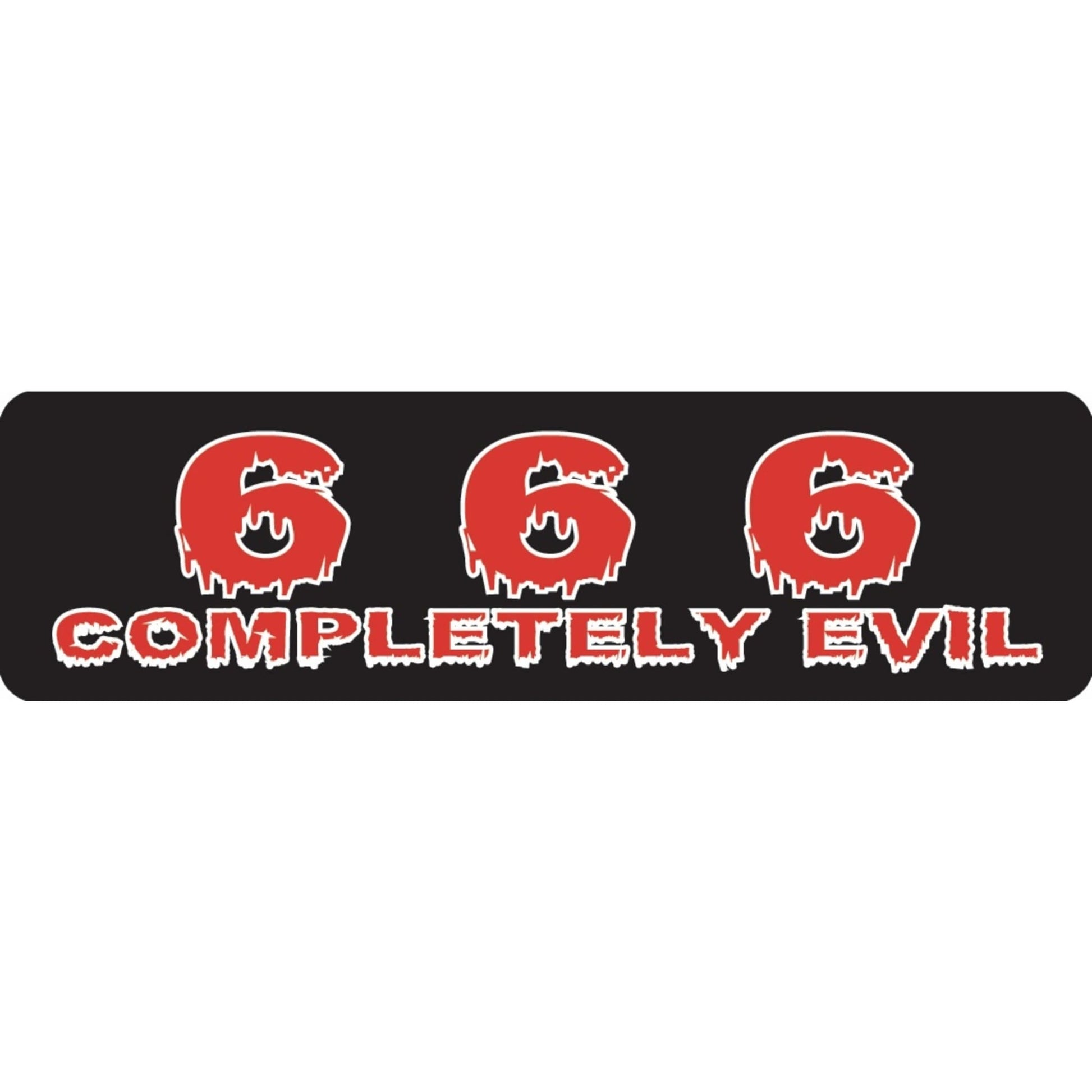 666 completely evil vinyl motorcycle helmet sticker - funny biker decal