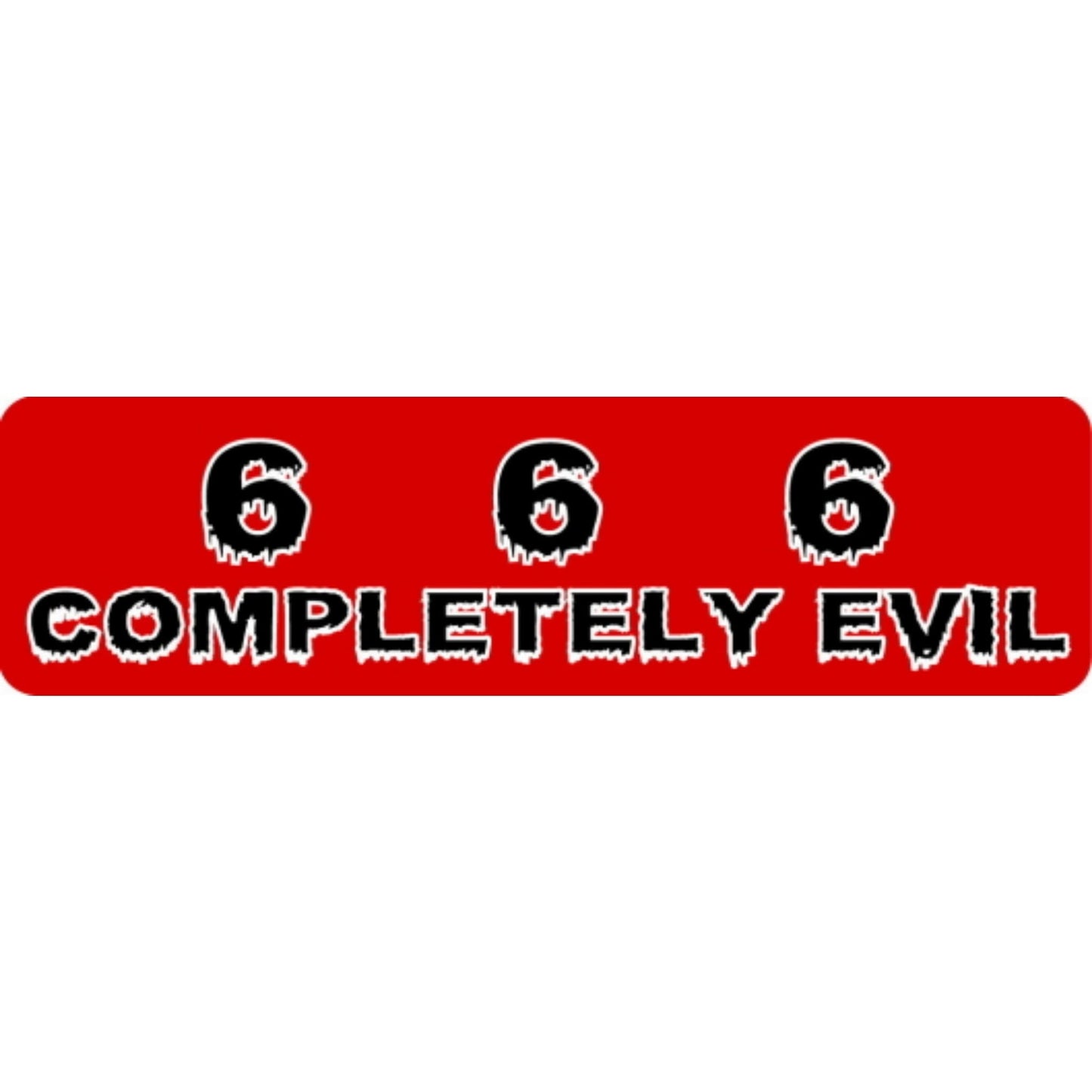 666 completely evil vinyl motorcycle helmet stickers - funny biker decal
