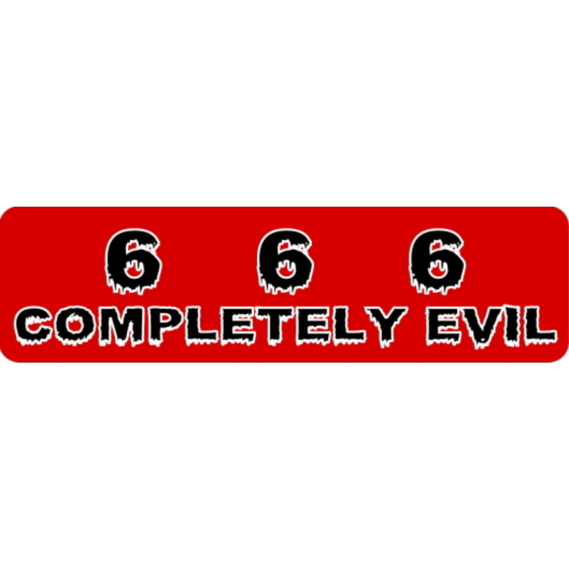 666 completely evil vinyl motorcycle helmet stickers - funny biker decal