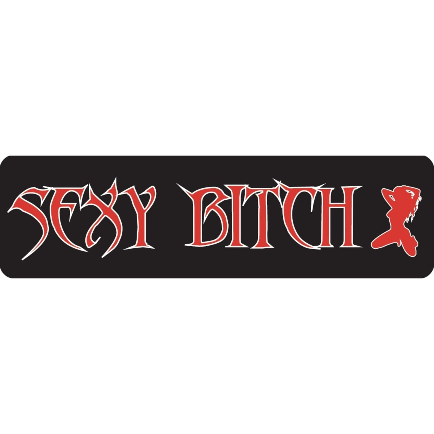 Sexy bitch vinyl motorcycle helmet sticker - bold biker decal