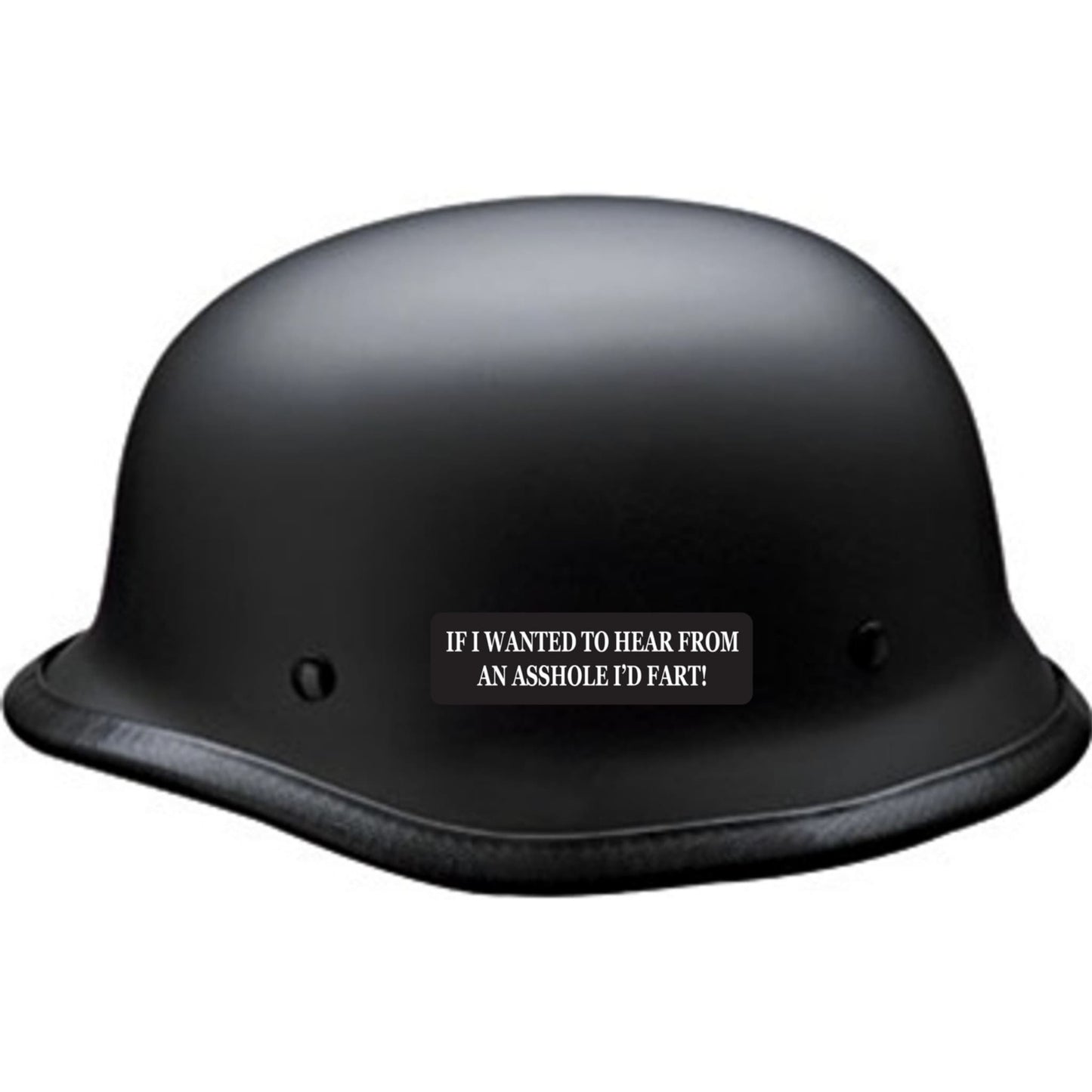 If I wanted to hear from an asshole I'd fart vinyl motorcycle helmet sticker on a helmet - funny biker decal
