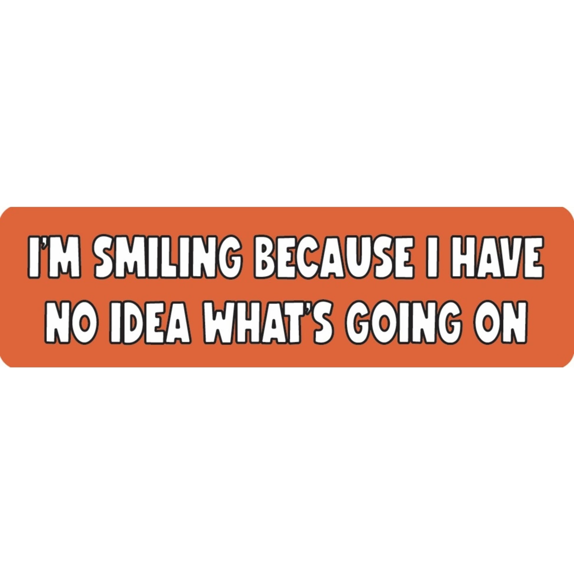 I'm smiling because I have no idea what's going on vinyl motorcycle helmet sticker - funny biker decal