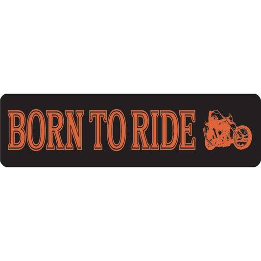 Born to ride vinyl motorcycle helmet sticker - biker decal