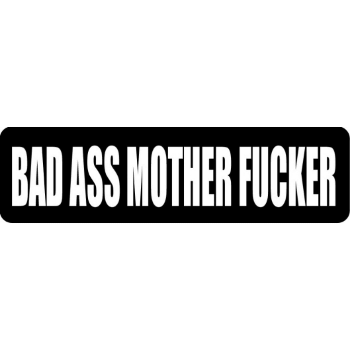 Bad ass mother fucker vinyl motorcycle helmet stickers - bold biker decal